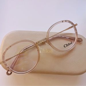 CHLOE Oval Shape Light Pink Full Rim Optical Glasses